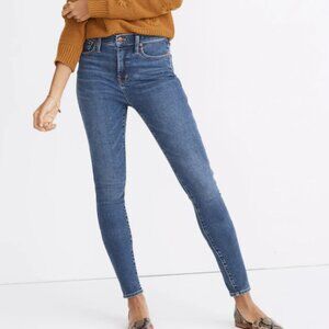 SOLD Madewell Tall 10" High-Rise Skinny Jeans Wendover Wash Medium Indigo